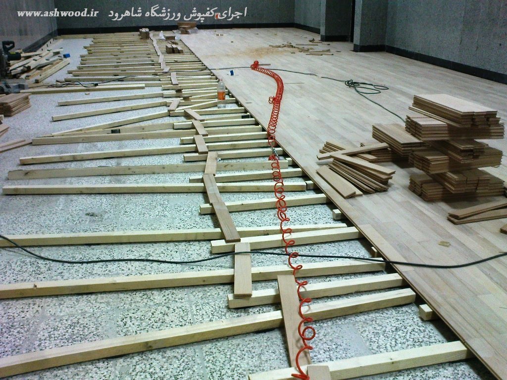 آموزش نصب پارکت | فن و هنر ایران زمینDSC05133 نصب پارکت چوبی ورزشگاه 05