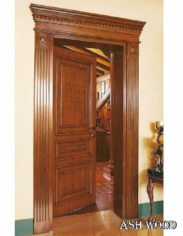 درب چوبی سبک کلاسیک ، طرح چهارچوب و روکوب با ابزار کلاسیک برجسته 
