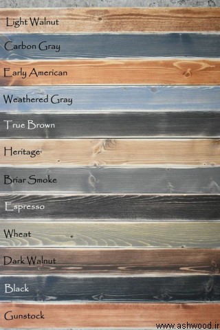 پالت رنگ چوب , انواع رنگ چوب , انتخاب رنگ چوب 
