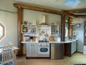 دکوراسیون آشپزخانه چوبی سبک روستیک
