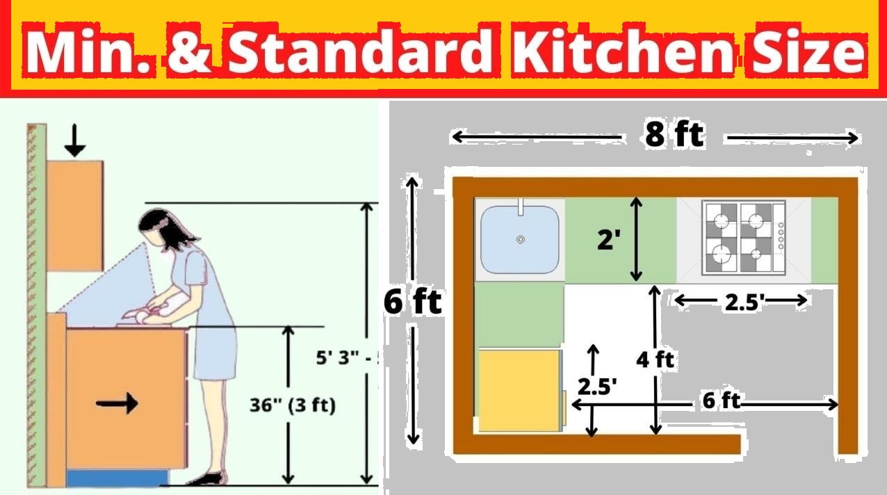 اندازه استاندارد آشپزخانه چیست؟