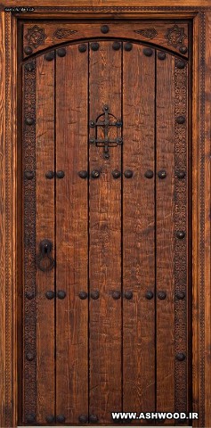 درب چوبی قلعه ، سبک روستیک چوبی 