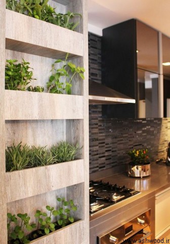 طراحی دکوراسیون داخلی آشپزخانه سبز