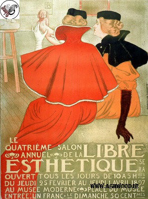 آگهی برای سالانه سالانه سالانه سالن زیبایی، 1897 ، Theo van Rysselberghe، Municipal Library of Lyon، Mark Domain عمومی