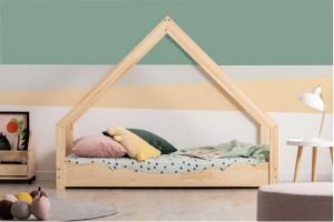 تخت خواب چوبی کودک و نوجوان مدل کلبه