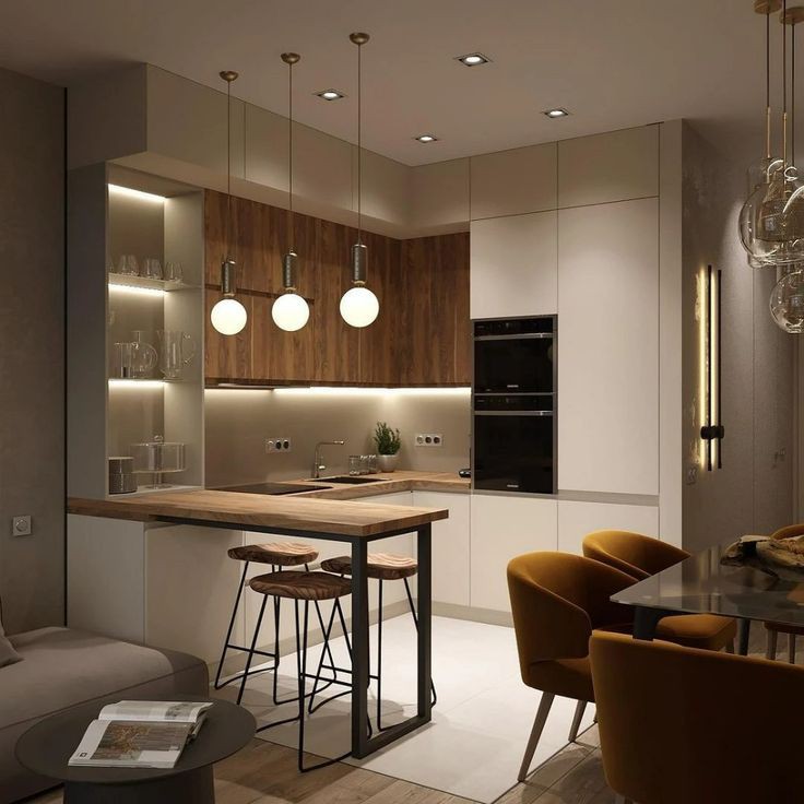 طراحی دکوراسیون آشپزخانه مدرن ، نورپردازی 