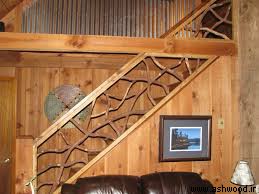 مدل جدید پله چوبی , نرده و کف پله , هندریل چوبی پلکان