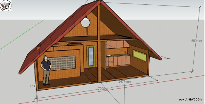 خانه های مثلثی ، شله و یا کلبه چوبی به نام شله ، خانه مثلثی ، شله ، خانه چوبی. طراحی و ساخت کلبه چوبی