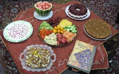 ایده هایی برای چیدن سفره شب یلدا