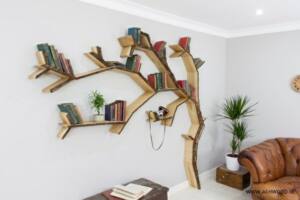 همه چیز درباره ی کتابخانه های چوب, نمونه ای از یک کتابخانه ی چوبی, طرح های مختلف کتابخانه دیواری