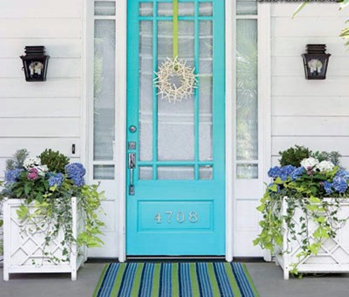 رنگ‌های شجاعانه برای رنگ آمیزی درب ورودی خانه