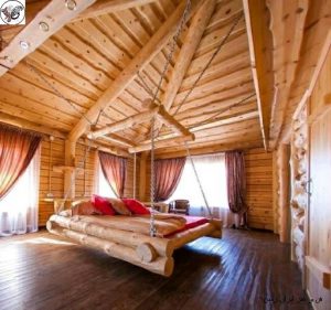 تخت خواب , خانه های چوبی ، طرح های تزیینی، طراحی داخلی، طرح های چوبی