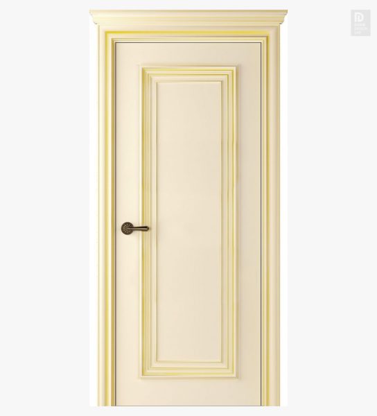 درب اتاقی چوبی سفید طلایی 