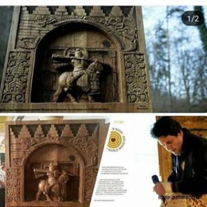 علیرضا باوندپور هنرمند و صنعتگر کرمانشاهی در تورنمنت جهانی چوب برنده شد