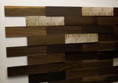 متریال بین دیوار کابینت , استیل و چوب و سرامیک , ایده برای طراحی دیوار پشت کابینت آشپزخانه