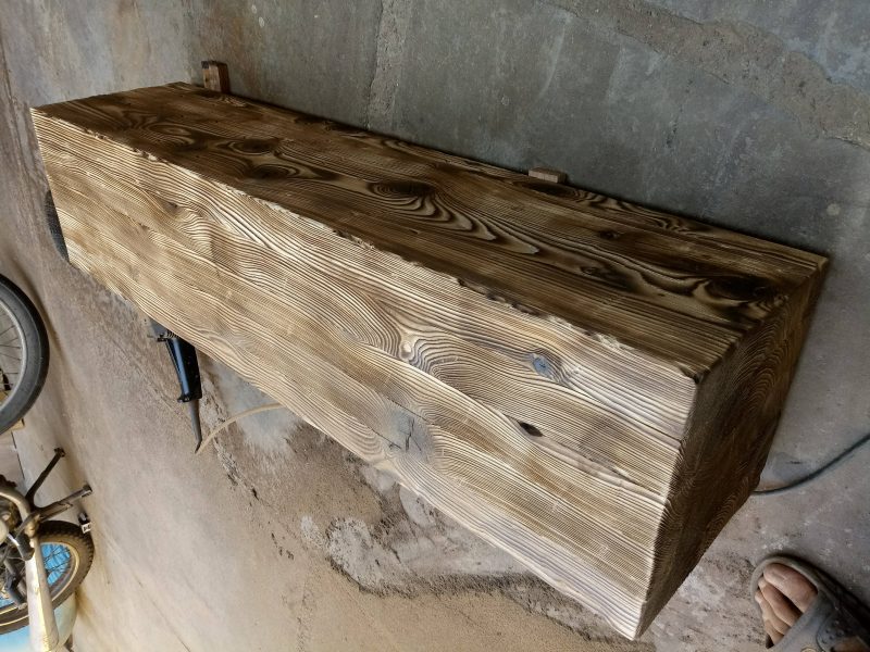 مدل تیر چوبی سندبلاست و کهنه کاری برای سقف