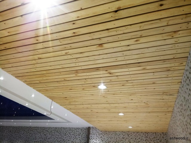 سقف چوبی استخر , نصب چوب سقف کاذب