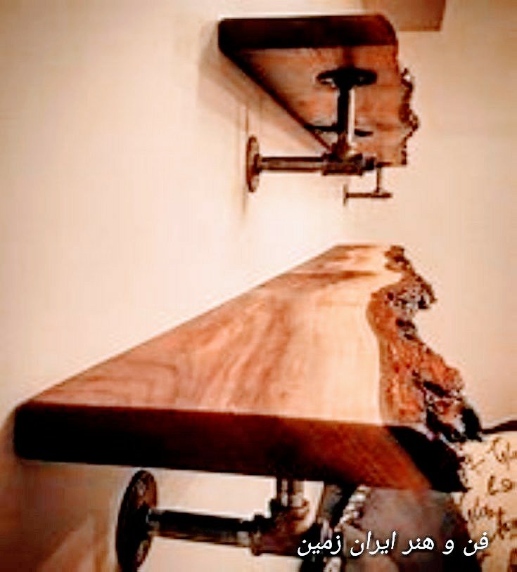 میز اسلب چوب با لبه طبیعی , تخته اسلب چوب در دکوراسون داخلی منزل