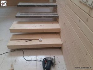 ساخت کف پله چوبی