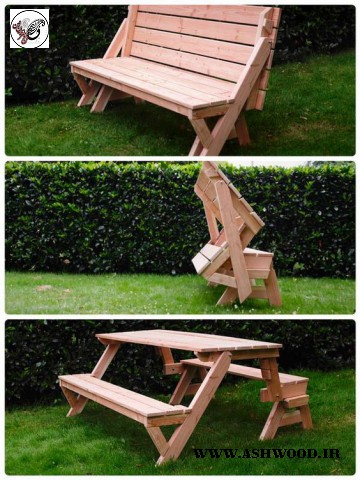 میز تاشو دیواری نیمکت تاشو دیواری صندلی تاشو  , نیمکت چوبی٬ نیمکت چوبی تاشو 