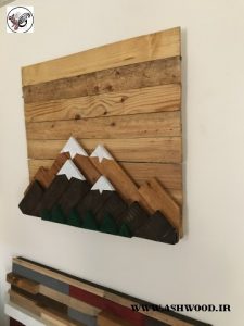 دیواره های چوبی به شکل کوهستان