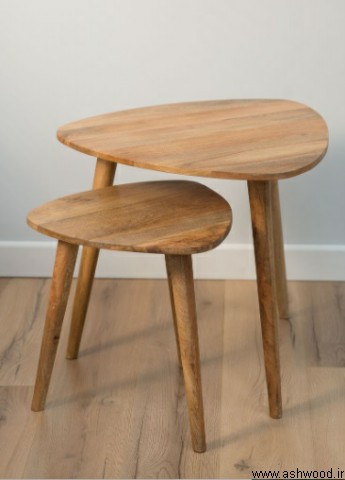 سه پایه چوبی , میز عسلی , میز جلو مبلی تمام چوب 