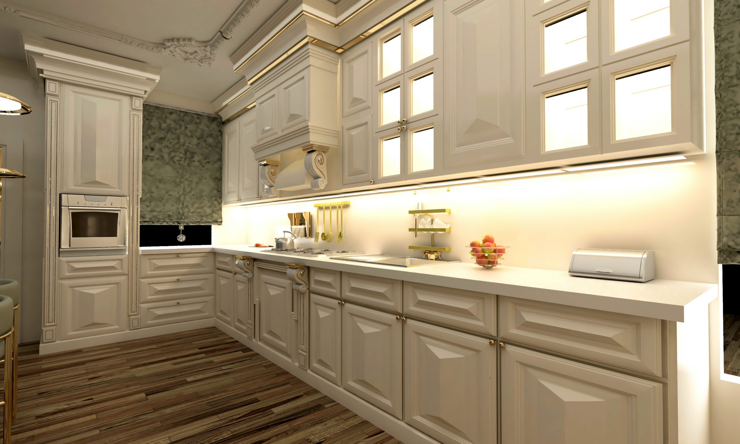 طراحی و ساخت دکوراسیون آشپزخانه کلاسیک 