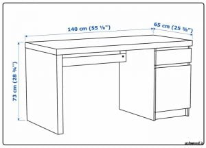 استاندارد ابعاد میز تحریر