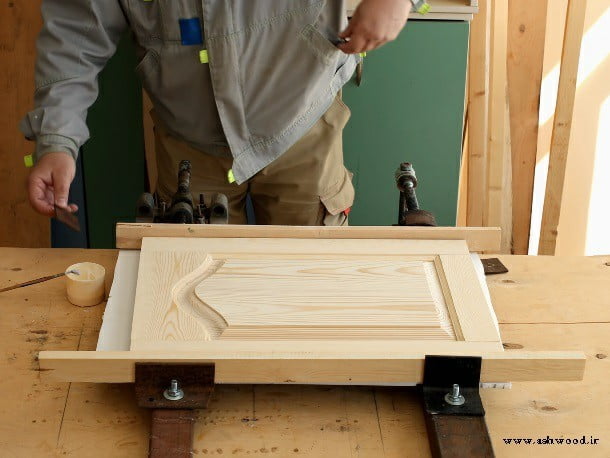 ساخت درب کابینت چوب کاج