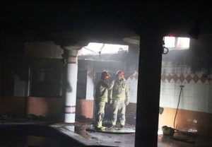 آتش سوزی در قسمت سونای خشک یک ساختمان مسکونی