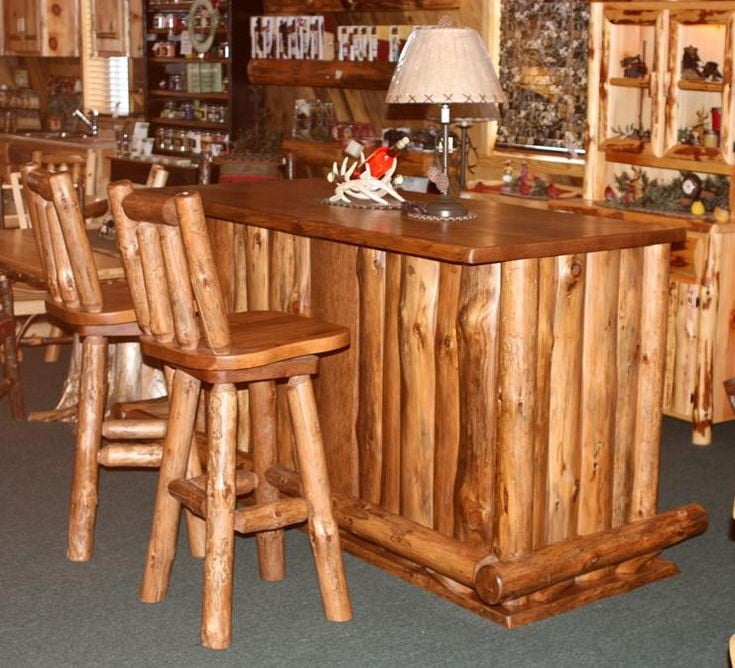 میز بار ساخته شده از شاخه و تنه درخت 
