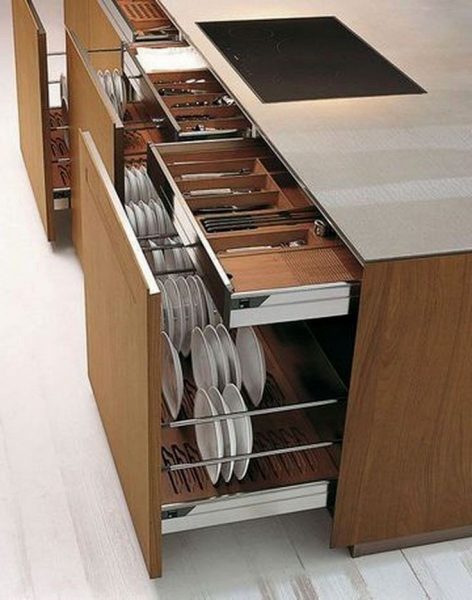 بهترین ایده برای بهینه سازی و سازماندهی کشو ها در کابینت آشپزخانه
