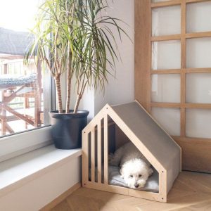 کلبه و خانه سگ و گربه با چوب طبیعی، ایده های جالب برای ساخت و قیمت خانه چوبی سگ