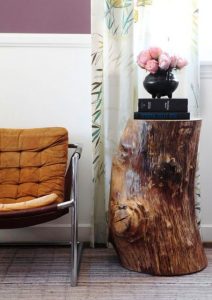 ایده های جدید و منحصر به فرد برای تنه درخت در دکوراسیون داخلی منزل ، سبک روستیک