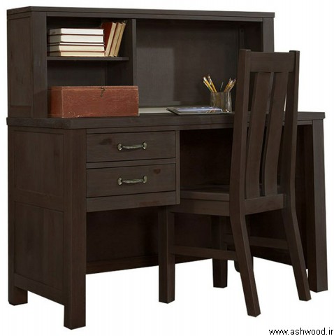 میز تحریر مدل و ایده کتابخانه چوبی  انواع کتابخانه و قفسه کتاب