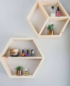 شلف های هندسی ایده ای زیبا برای طبقه بندی و قفسه بندی