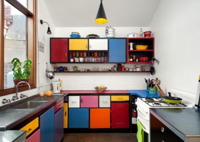 دکوراسیون آشپزخانه رنگارنگ
