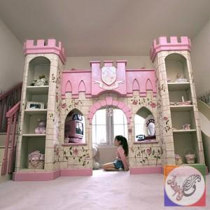 دکوراسیون اتاق کودک قلعه صورتی
