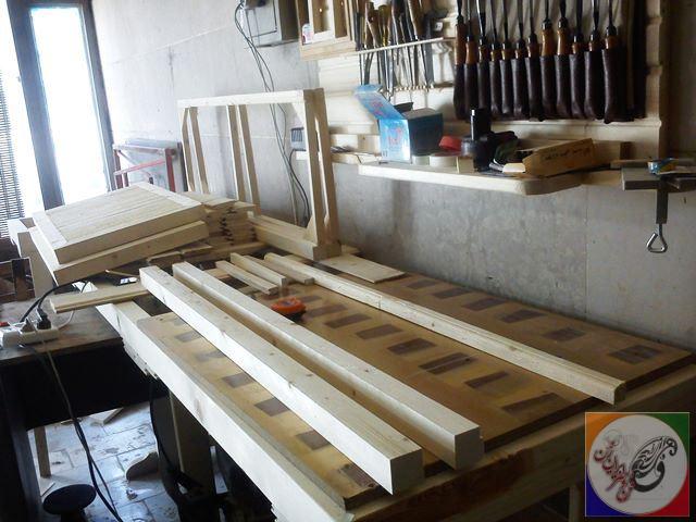 عکس مراحل ساخت کنسول چوبی
