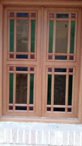 طراحی و ساخت درب چوبی سنتی عمارت قزوین , درب گره چینی