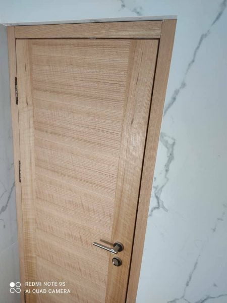 درب چوبی روکش بلوط امریکایی , ترکیب زیبایی از روکش چوب بلوط 