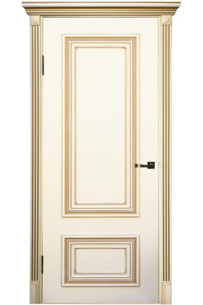 درب اتاقی چوبی سفید طلایی 