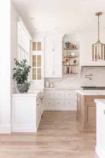 کابینت آشپزخانه نئوکلاسیک رنگ سفید 