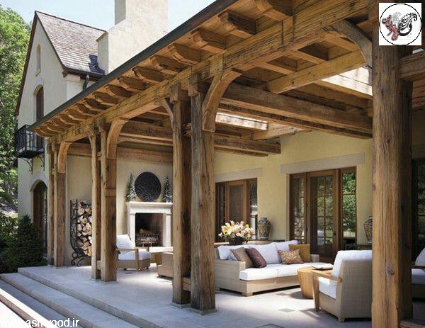 ایده و طرح و عکس کلبه ، سقف چوبی با طراحی خاص