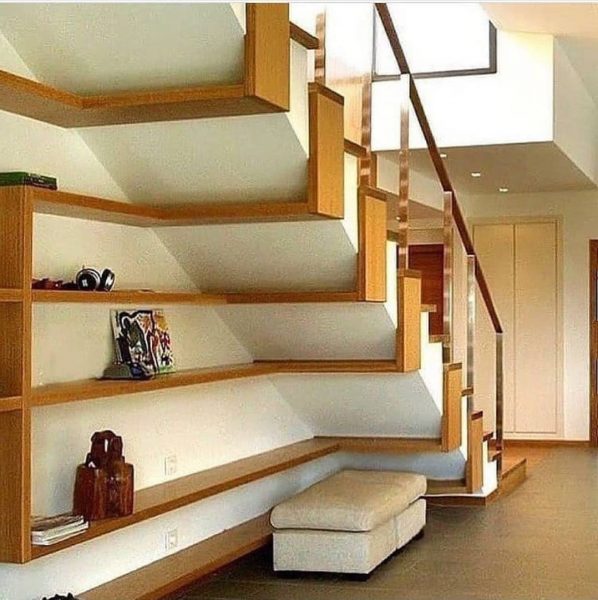 دیزاین زیر پله , طبقه و کمد زیرپله , اجرای پله چوبی