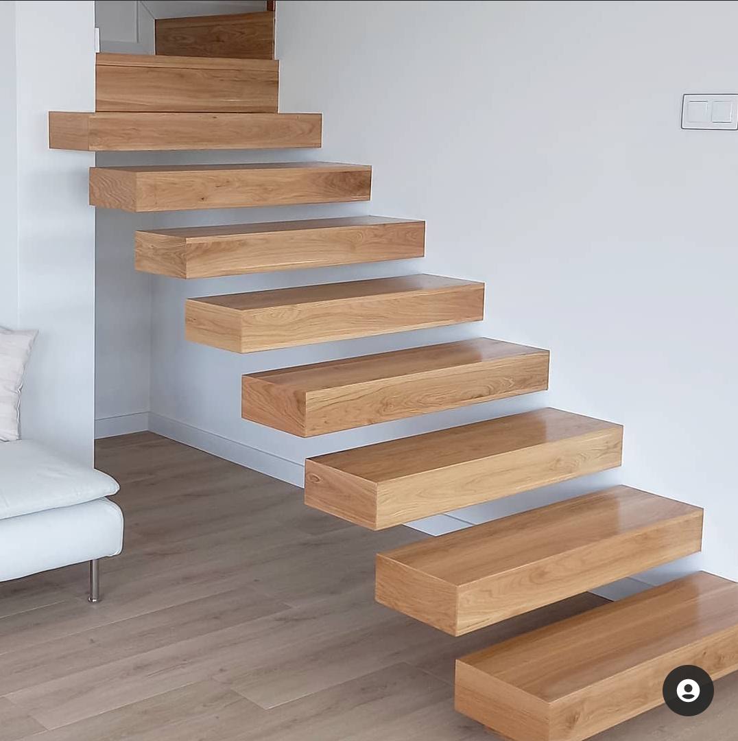 ایده و عکس از انواع کف پله چوبی