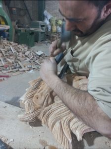 اجرای منبت کاری چوب تهران ، ساخت مجسمه و نقوش برجسته با چوب