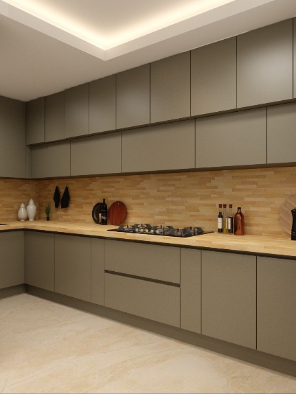 صفحه کابینت با چوب فینگر جوینت راش: زیبایی و استحکام در آشپزخانه شما