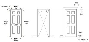 استاندارد و ابعاد درب چوبی