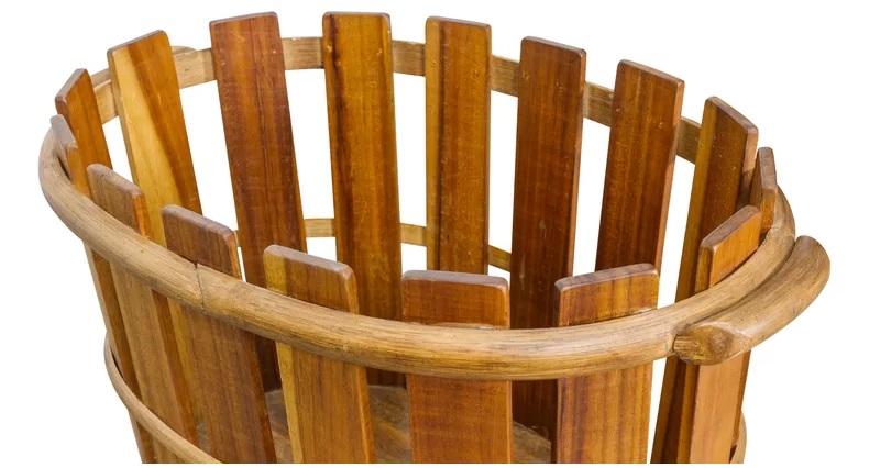 سطل چوبی , سطل زباله , سطل چوبی مناسب فضای باز 